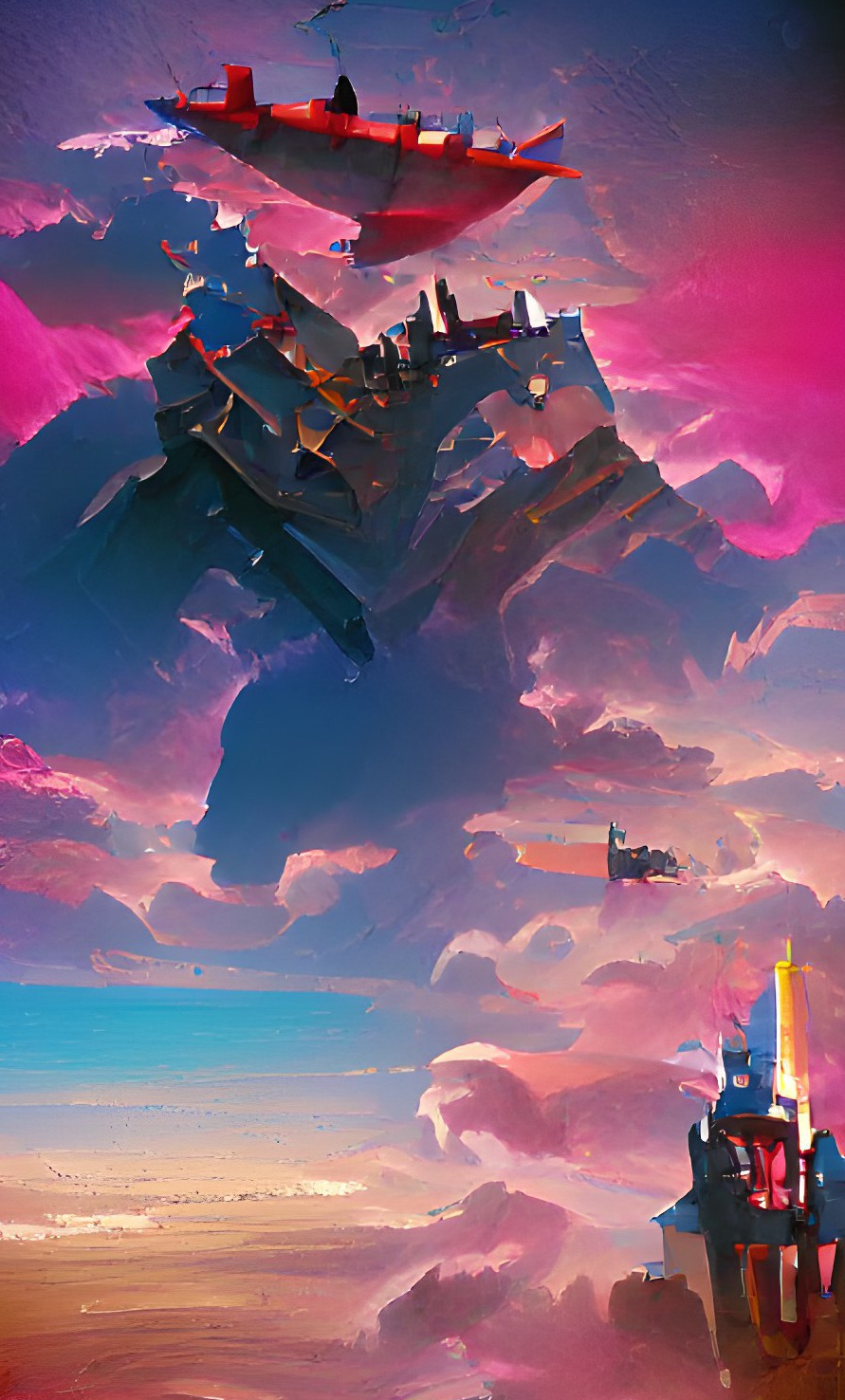 wombo art of castle in the sky 2